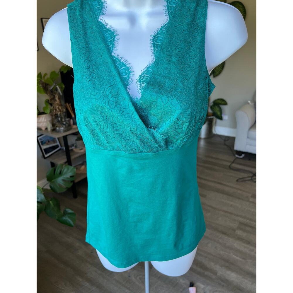 Ann Taylor Women's Small Teal Lacy Camisole #495